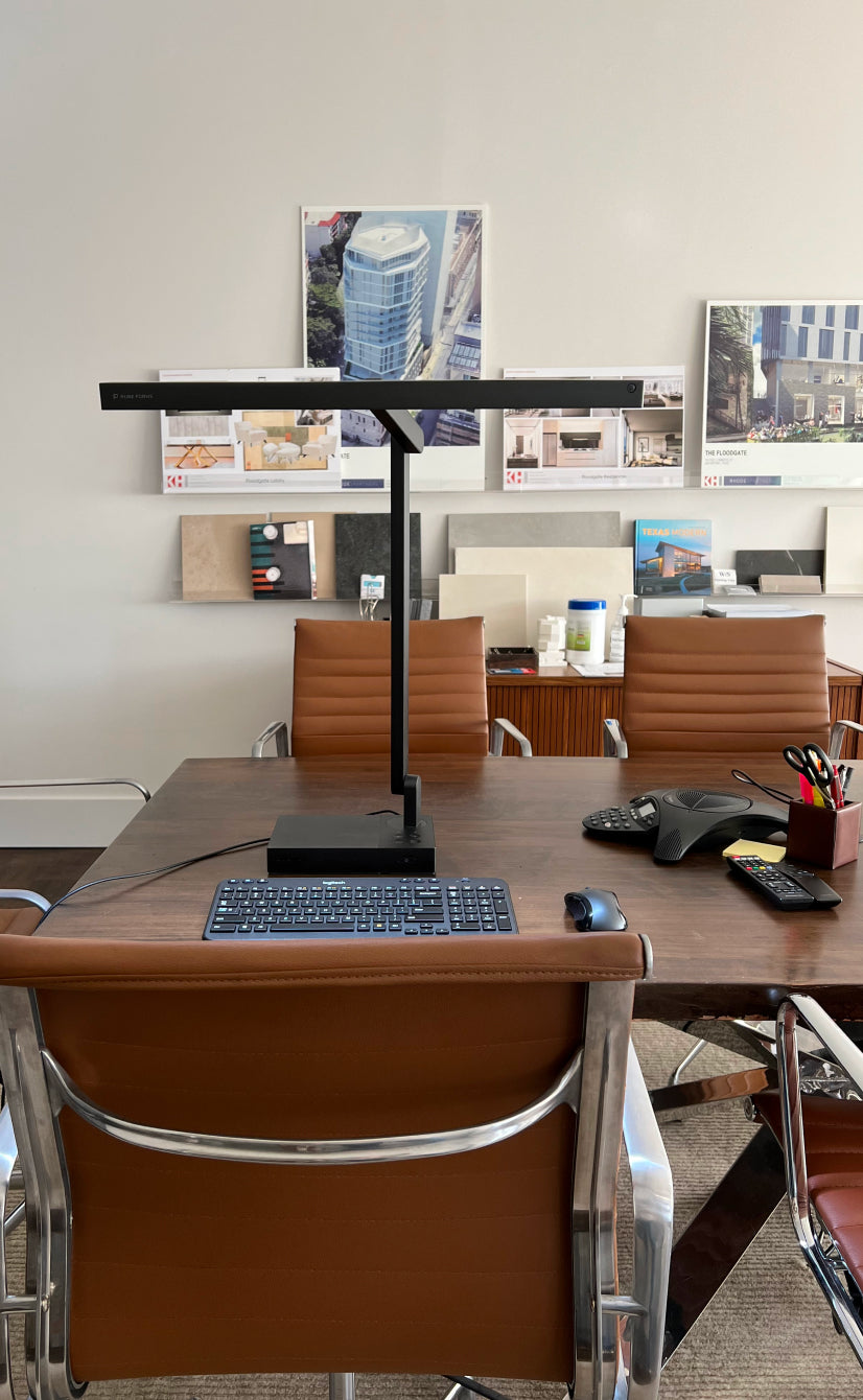 Black Desk LED Lamp in Office